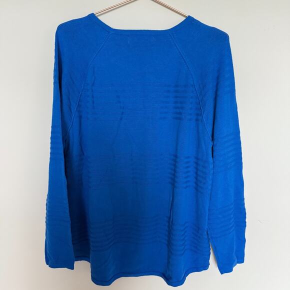 Karen Scott Womens Sweater Large Royal Blue Fall Winter Holiday Giftable NEW - Picture 5 of 5
